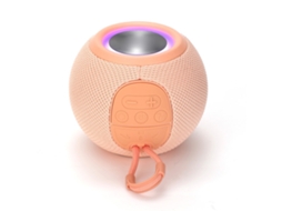 Mali caixa de Som Bluetooth 5.3 Pequena Portátil com Grave Forte Som Claro e Luzes para Viagem Camping Rosa