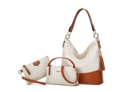 Conjunto De Bolsa Feminina De 3 Peças, Bolsa Elegante, Presente Ideal Para O Dia Dos Namorados E Aniversários (branca) Cuich