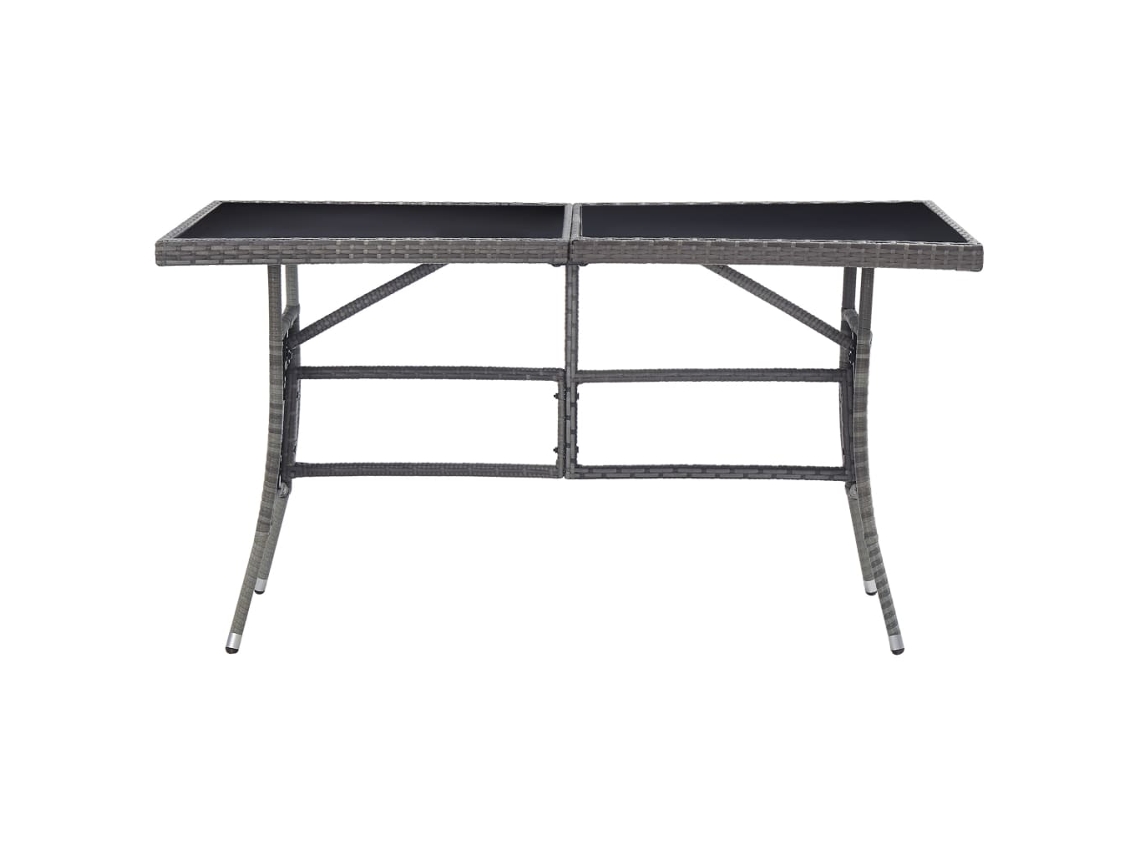 Maison Exclusive - Mesa Jardim Em Vime Pe 140x80x74 Cm Cinzento