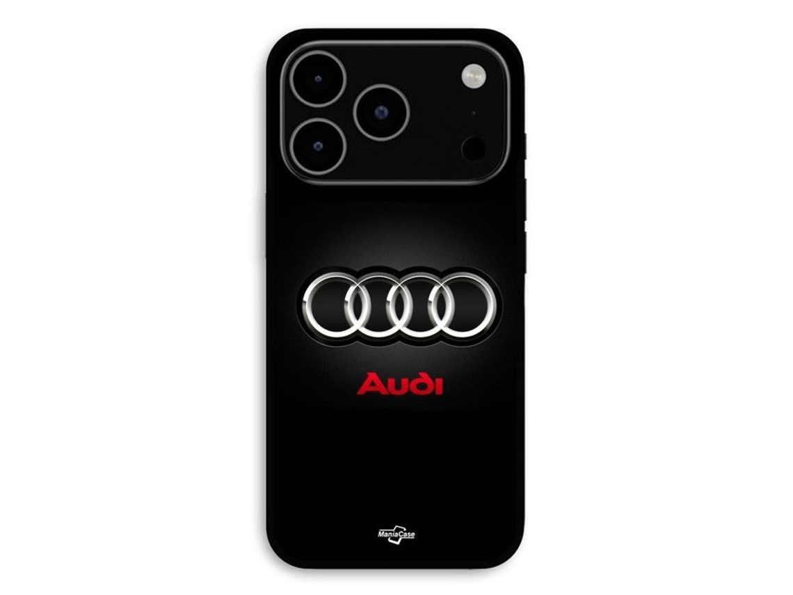 Capa Para Iphone 17 Pro Com O Logotipo Da Audi Em Cinza E Vermelho Da Maniacase