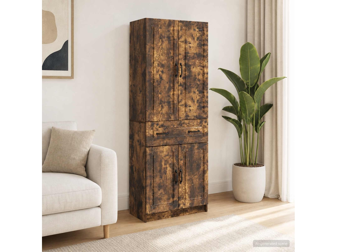 Vidaxl Conjunto De Gabinete 2 Pcs Carvalho Fumado Derivados De Madeira
