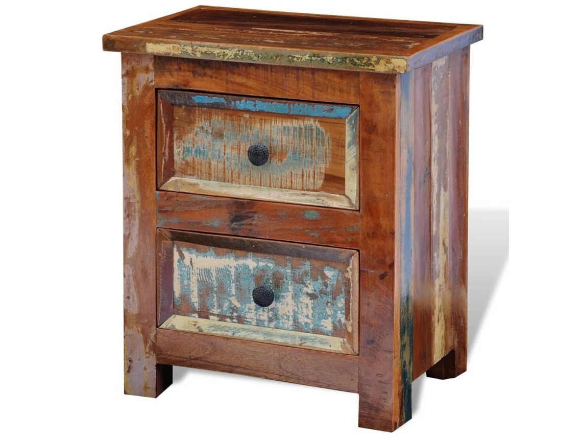 Mesa de cabeceira VIDAXL Marrom Madeira (43x35x51 cm)