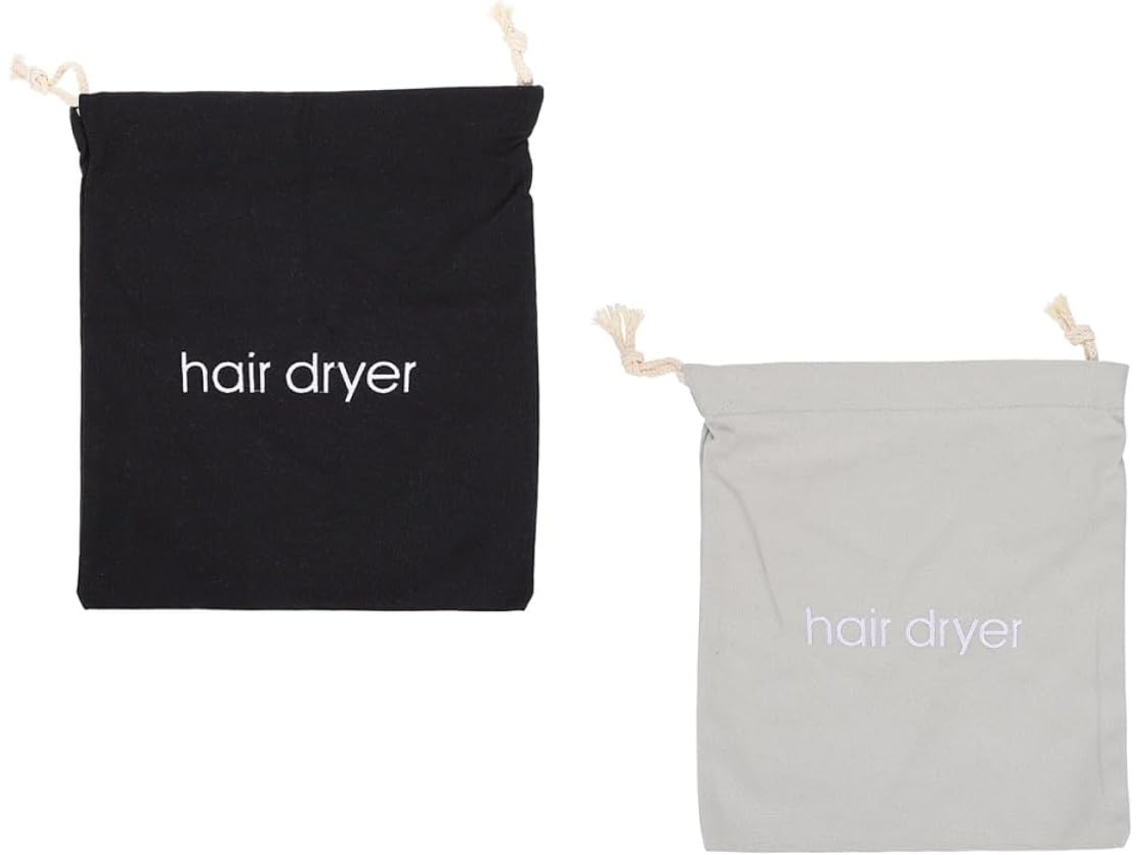 Bolsa de viagem de lona de 2 peças com cordão para guardar secador de cabelo