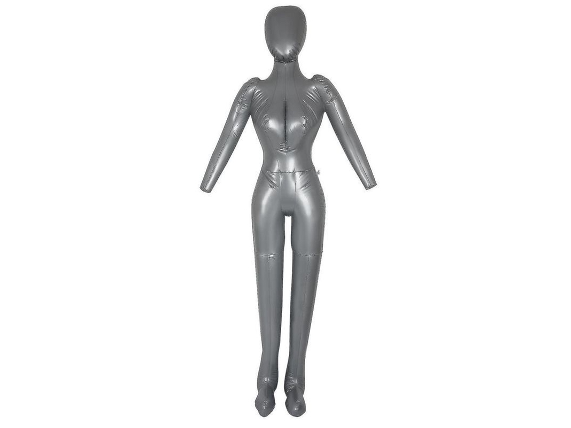 Modelo Inflável Mulher S/MARCA, corpo completo, 170cm, PVC, para exposição em janelas