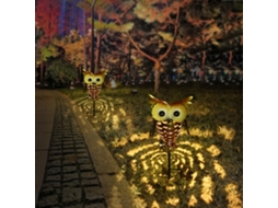 Lâmpada Solar Jardim Tomshine Decorativa Coruja Led Caminhos Quintal | S/MARCA