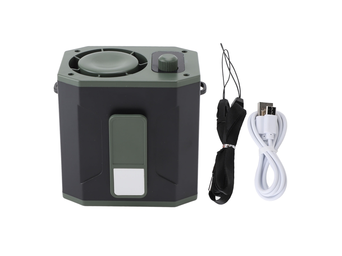 Ventilador de Cintura Ajustável 12500rpm Bateria 3600mah Verde
