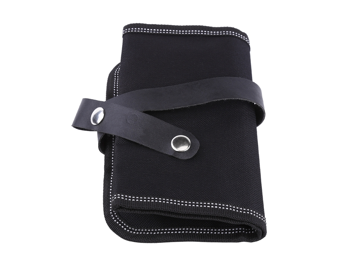 Funda Enrollable Para Lápices Black Roll Up Con Correa (36 Compartimentos)