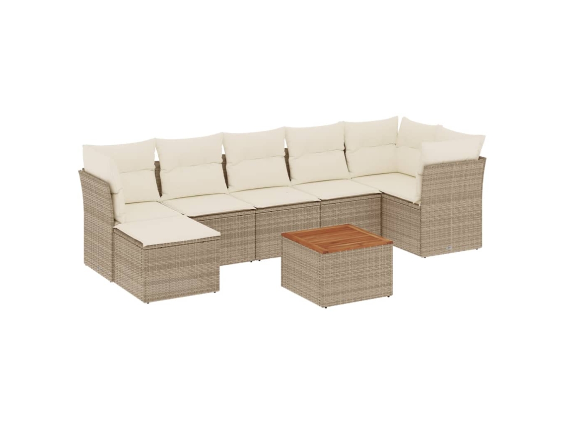 Garden Sofa Set, Garden Sofa Sets Vidaxl Bege Rattan / Vime (n/a)