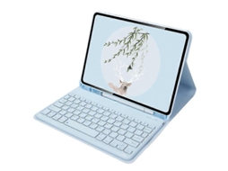 Capa De Couro Para Tablet Xiaomi Pad 5 / Pad 5 Pro De 11 Polegadas Com Teclado Bluetooth Sem Fio E Compartimento Para Caneta.