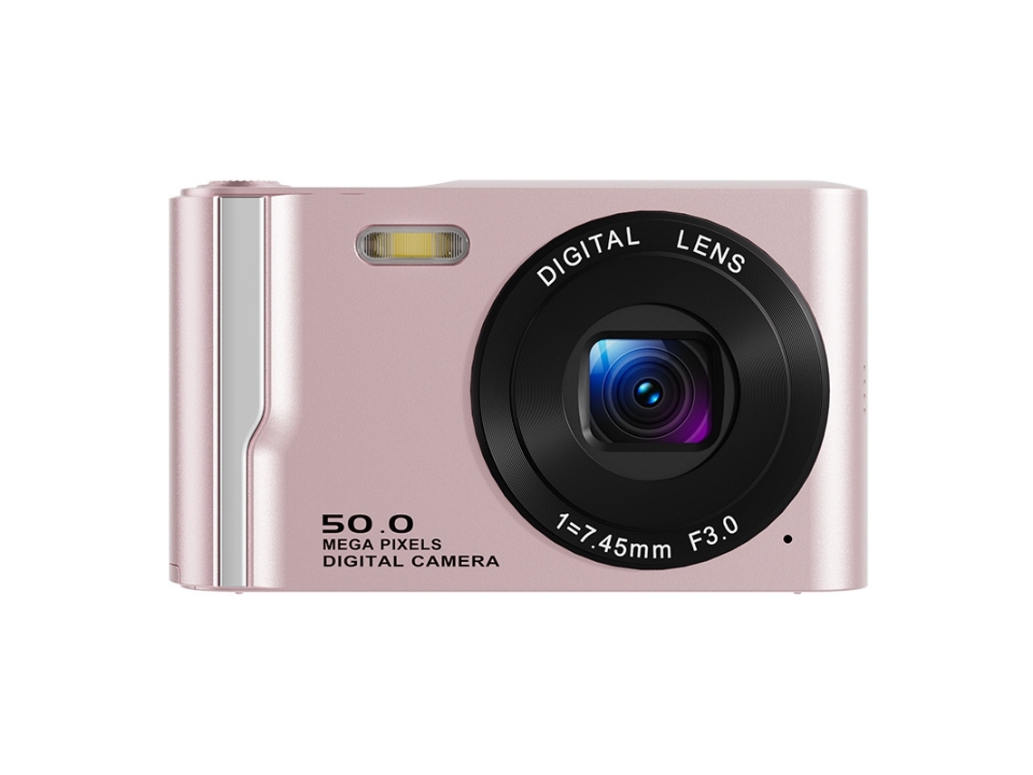 Câmera Digital Portátil 4k 50mp 16x Zoom Digital, Tela De 2,8 Polegadas Rosa (Outlet Grade A)