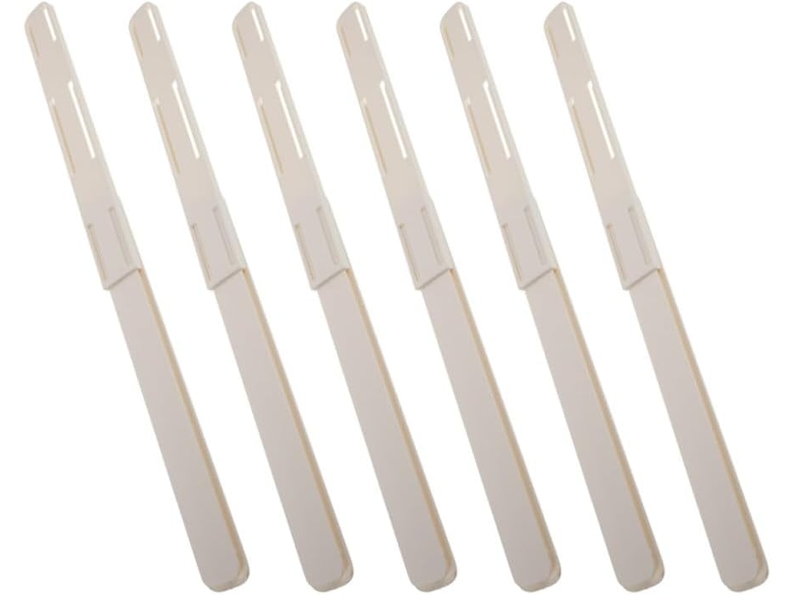 Cabilock Conjunto De 6 Corrediças Deslizantes Ajustáveis Para Gavetas Armários, Fácil Instalação, Material Branco Hips