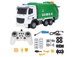 Ats brinquedo de Caminhão de Lixo com Controle Remoto 11 Canais com Luzes e Música 2.4g para Crianças Meninos