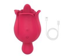 Mini Vibrador De Massagem Para Lamber A Lngua Rosa Para Mulheres (vermelho)