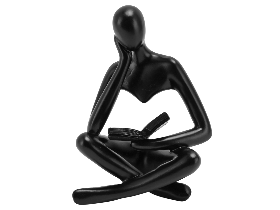 Figura do Pensador Sentado em Resina para Sala de Estar | S/MARCA