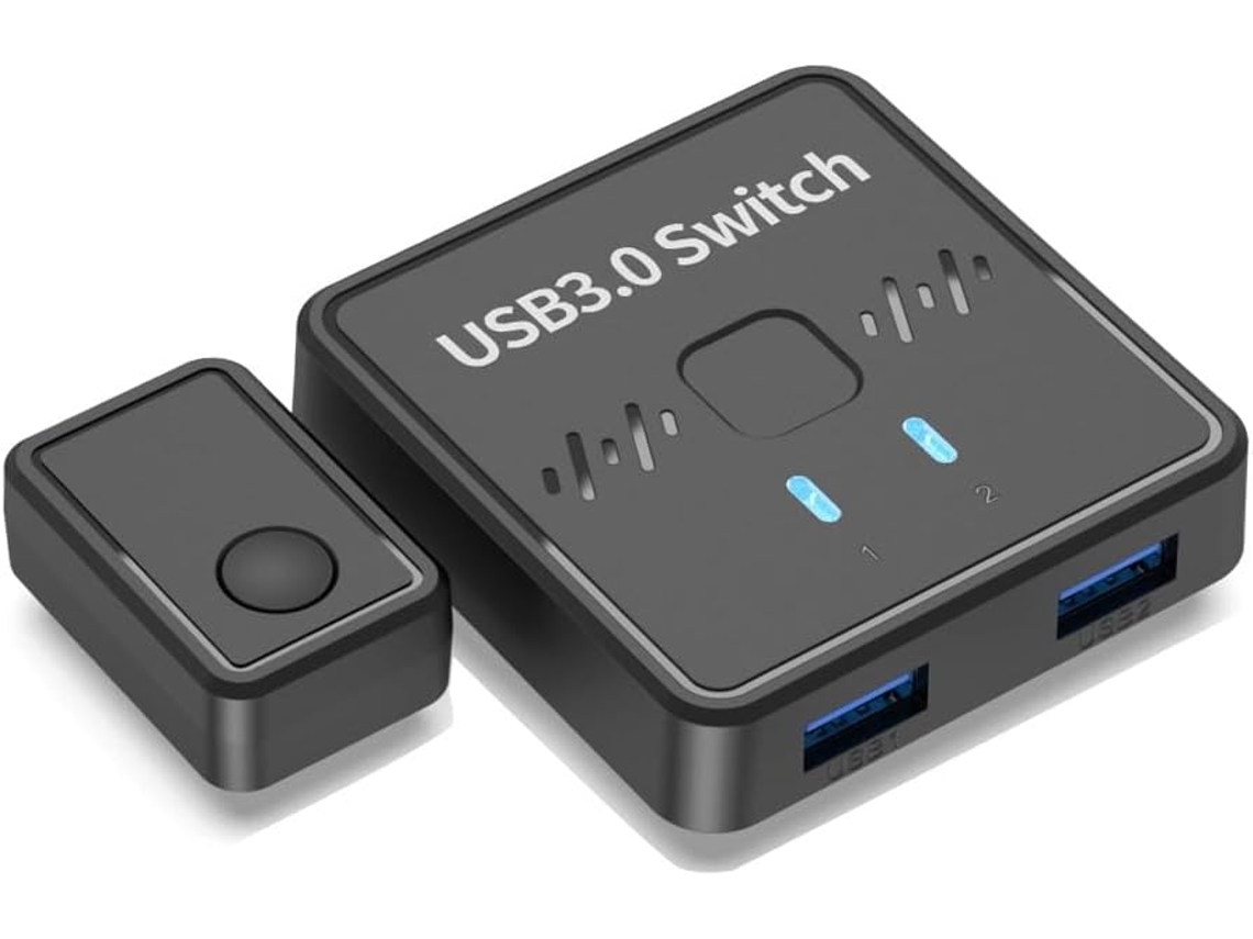 Switch De Compartilhamento De Impressora Usb 1 Em 1, Permite Conectar 2