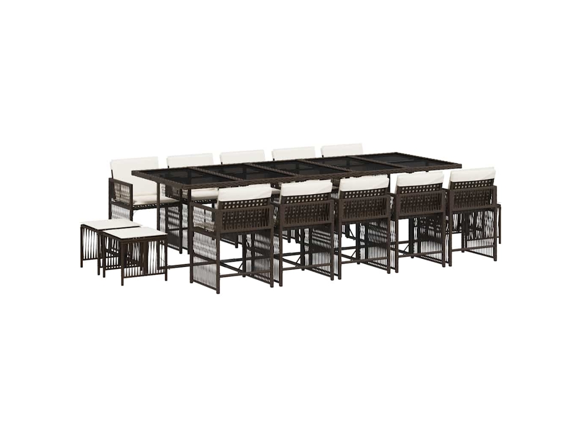 Garden Dining Set, Garden Dining Sets Vidaxl Marrom Rattan / Vime (n/a)