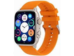 Yizhood Bluetooth Smart Watch 1.96 Amoled Fabric HD 410 502 Monitor de saúde Laranja
