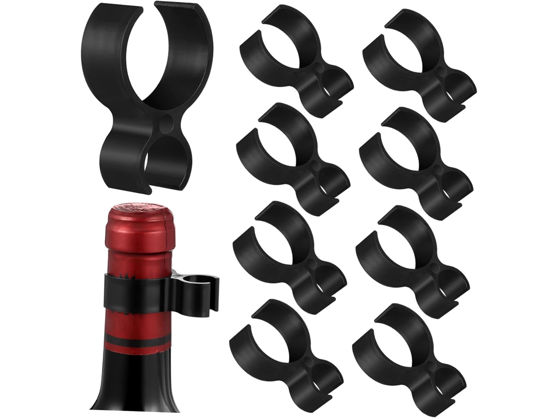 Clipes para velas Stobok, clipes de plástico reutilizáveis para garrafas de vinho, 9 peças, clipes de segurança para