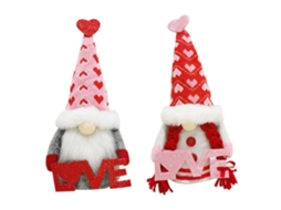Conjunto de 2 Bonecas de Pelúcia Anão Elf Love para Decoração do Dia dos Namorados | S/MARCA