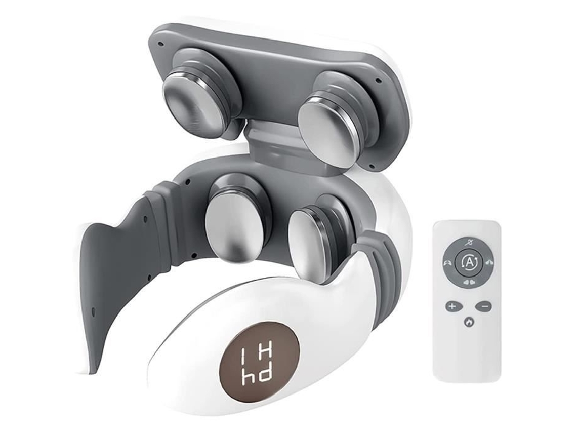 Massageador De Pescoço Zerodis Modelo Elétrico 5 Modos De Massagem Controle Remoto Ergonômico Aquaforge
