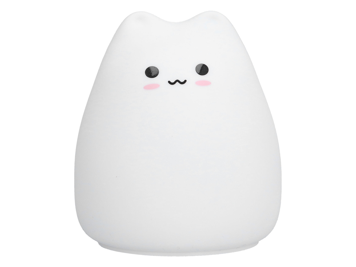 Luz Noturna Gato Silicone 7 Cores Led | S/MARCA