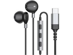 Fones De Ouvido Semi-intra-auriculares Com Fio Tipo C, Microfone,
