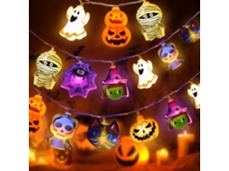 Guirlanda De Led Halloween 3m 20 Lâmpadas,2 Modos,impermeável Para Decoração De Jardim,quarto,interior E Exterior,festas De Halloween Btforus