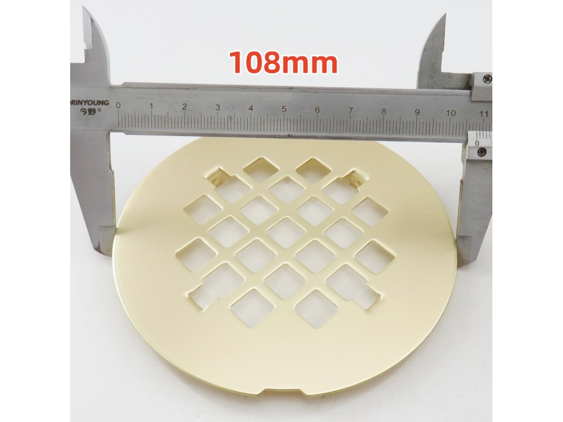 Filtro de Ralo em Aço Inoxidável com coletor de cabelo, grelha, para banheiro 108 Mm AQUAFORGE