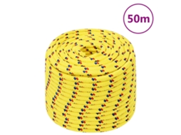Vidaxl Corda De Barco 12 Mm 50 M Polipropileno Amarelo