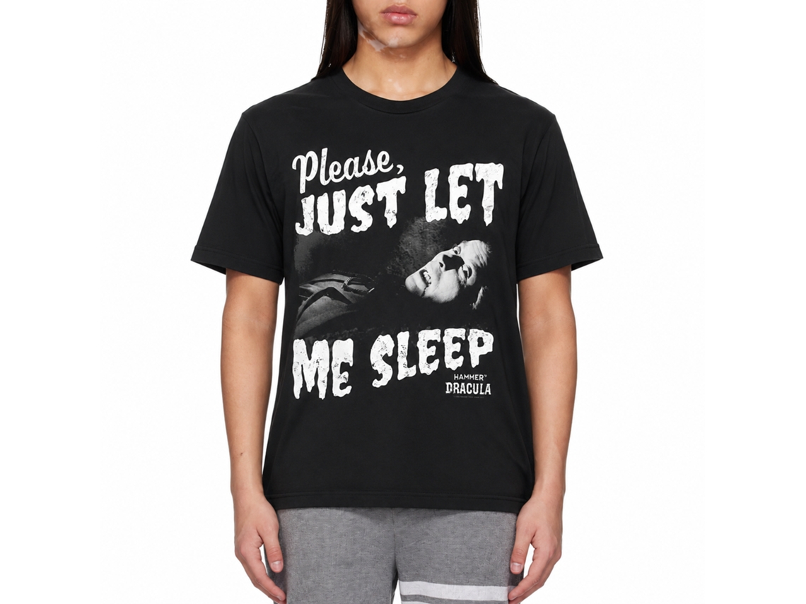 Rockinstone Horror Movies Just Let Me Sleep Black Adult T-shirt Size:xl