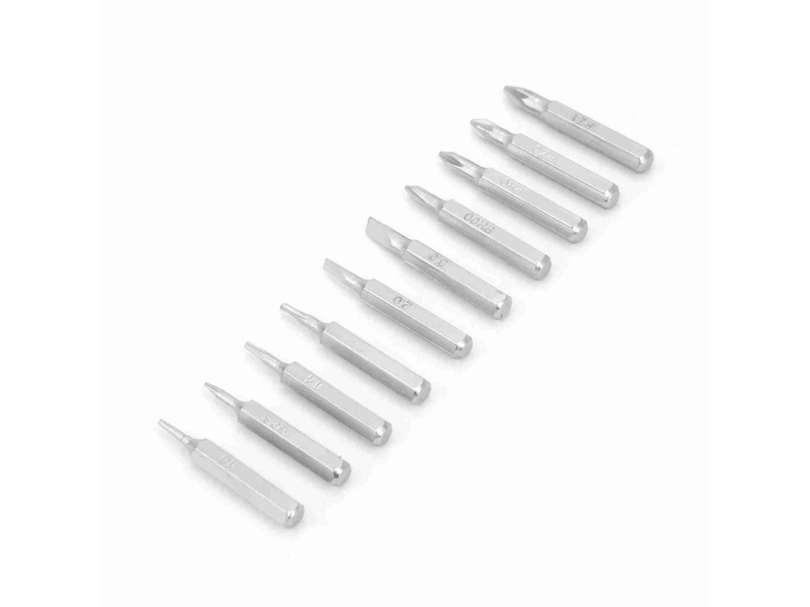 Conjunto De 10 Pontas Cruciforme 4mm Laxiscreed Para Reparação E Manutenção Fácil