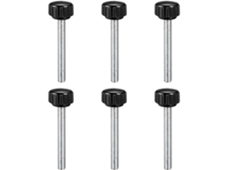 6 Peças . Botão de Aperto Serrilhado com Rosca Externa M5x40mm e Alça Tipo Parafuso Manual CHABERLU