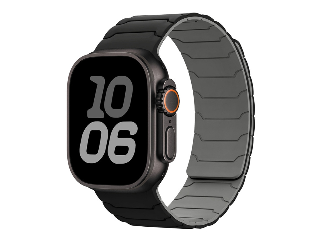 Bracelete Para Apple Watch 42/44/45/46/49mm Preto-cinza Cuich