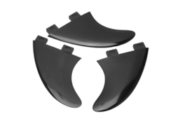 3pcs Fins De Prancha De Surf Pvc Substituição Acessório Para Prancha De Remo Inflável Preto