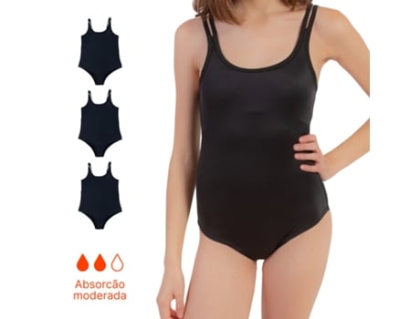 Pacote De 3 Fato De Banho Menstrual Para Adolescentes Fluxo Normal Ecowoman