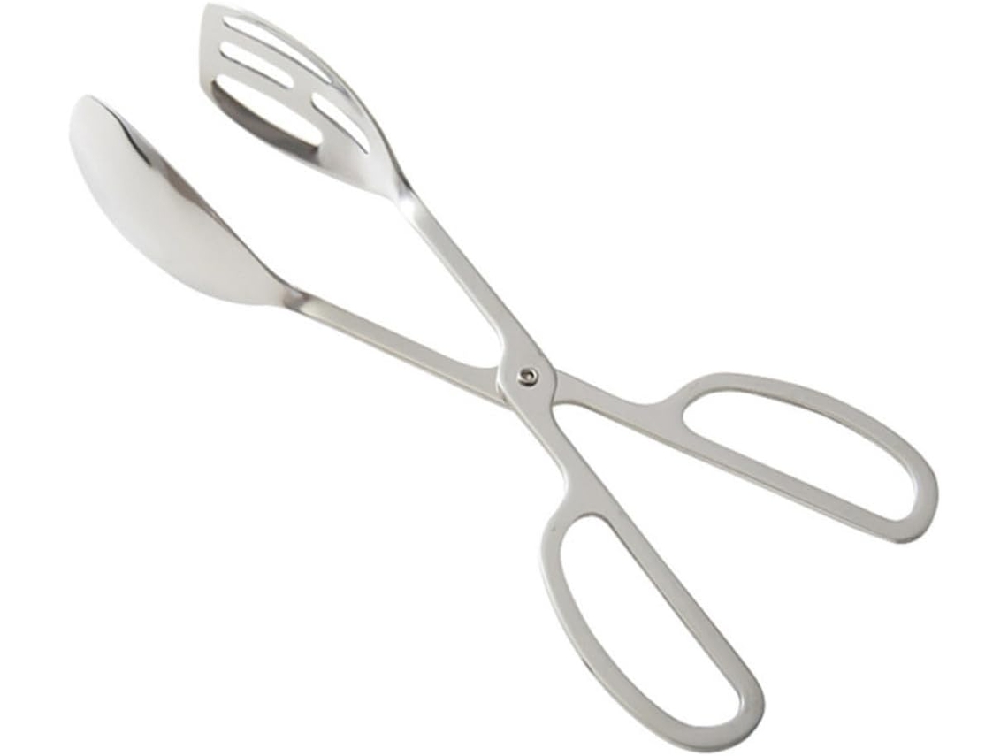 Pinça Para Churrasco Em Aço Inoxidável Prateado, Formato De Tesoura, Superfície Lisa E Brilhante, Utensílio De Cozinha