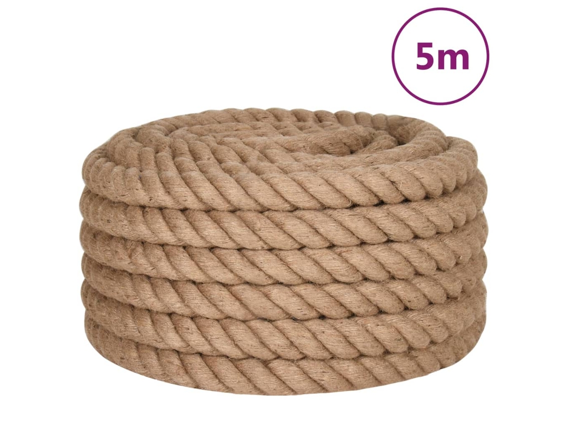 Corda de Juta VIDAXL com 5 M de Comprimento e 60 Mm de Espessura