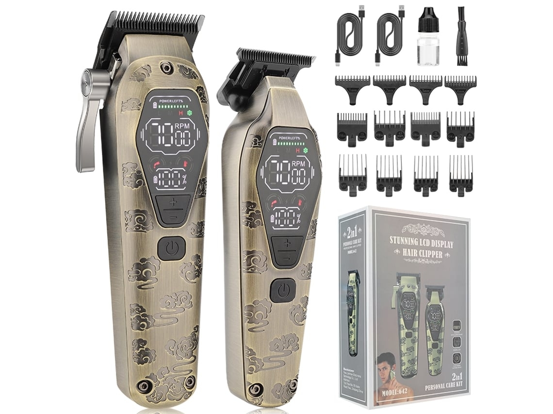 Conjunto de Máquina de Cortar Cabelo Profissional