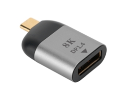 Aetheria adaptador Type‑c Macho para Dp com Cascara de Alumínio Suporta 8k 60hz Windows Android os X