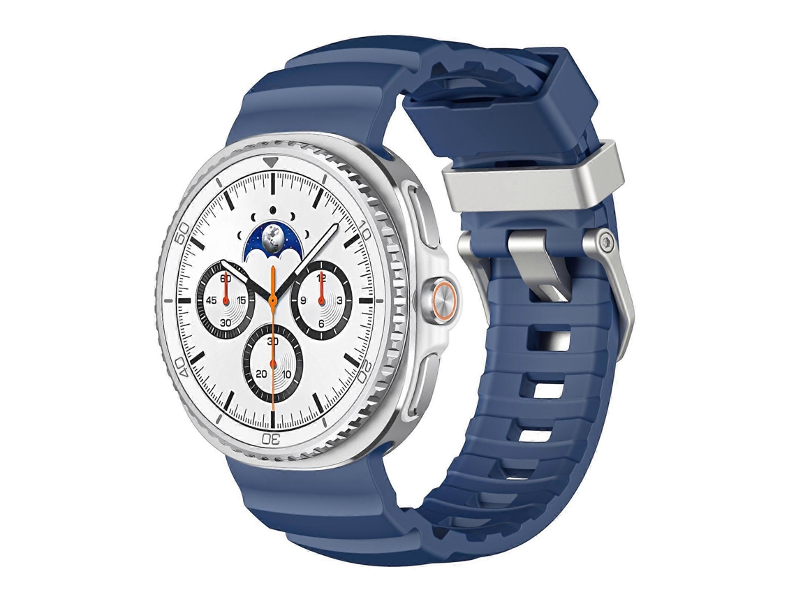 Pulseira De Silicone Com Fivela Prateada Para Samsung Galaxy Watch8 / Watch8 Classic