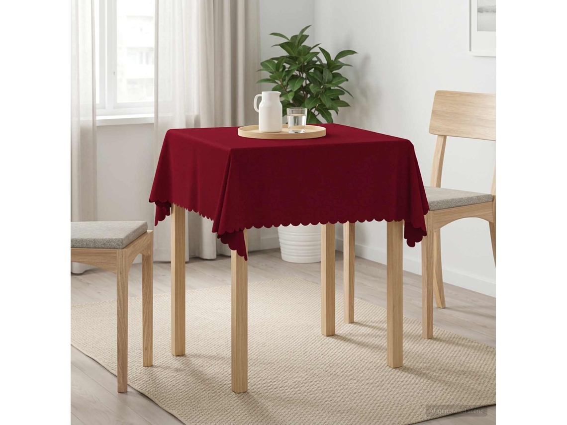 Vidaxl Toalha De Mesa Retangular Vinho Vermelho 140 X 140 Cm