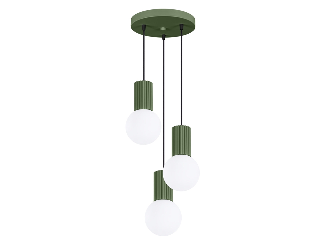 Sollux Sl.1725 Halo Lámpara Colgante 3p Verde Oliva