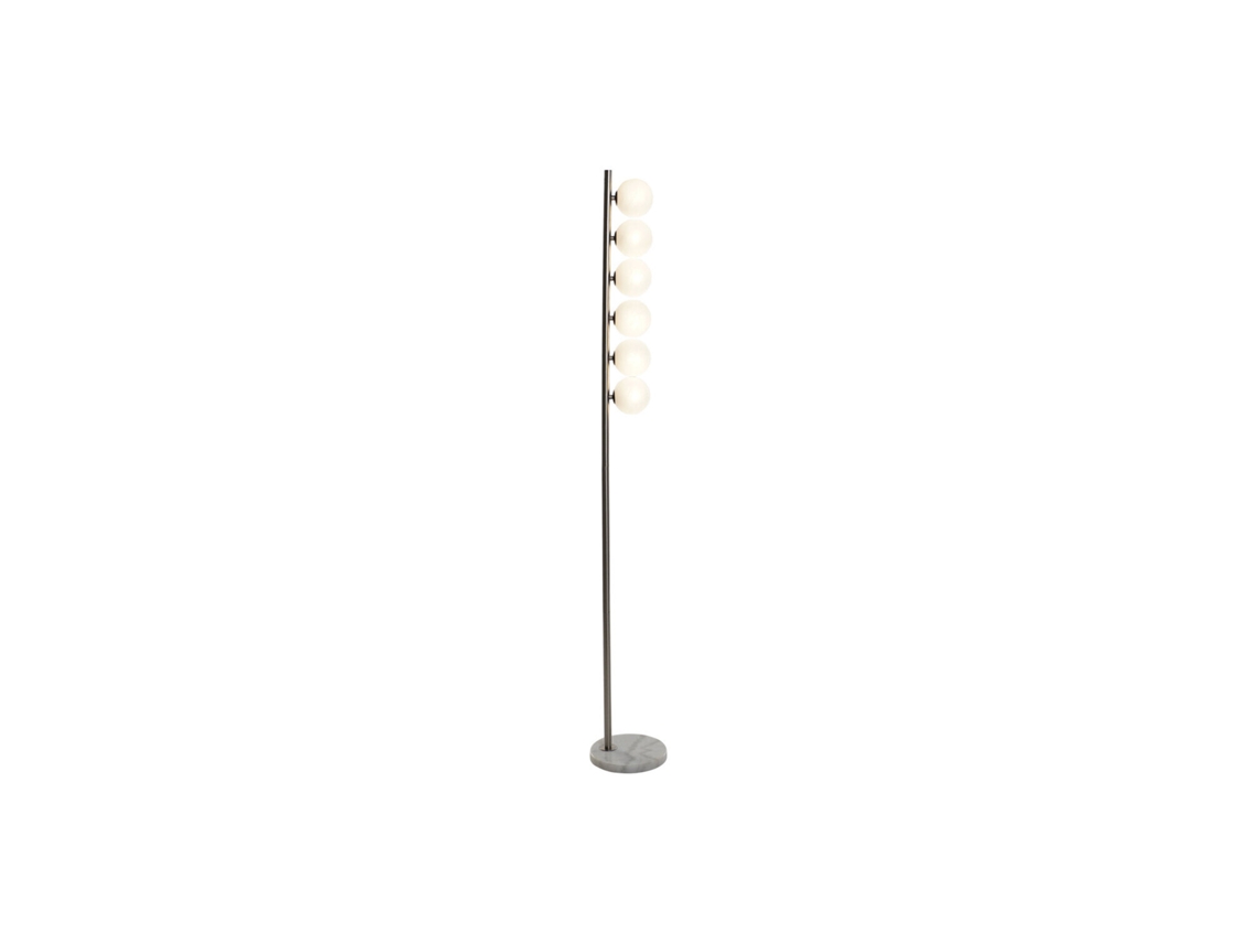 Luminária de Chão em Metal e Vidro Cromado, 22x22x162cm ALEXANDRA HOUSE LIVING