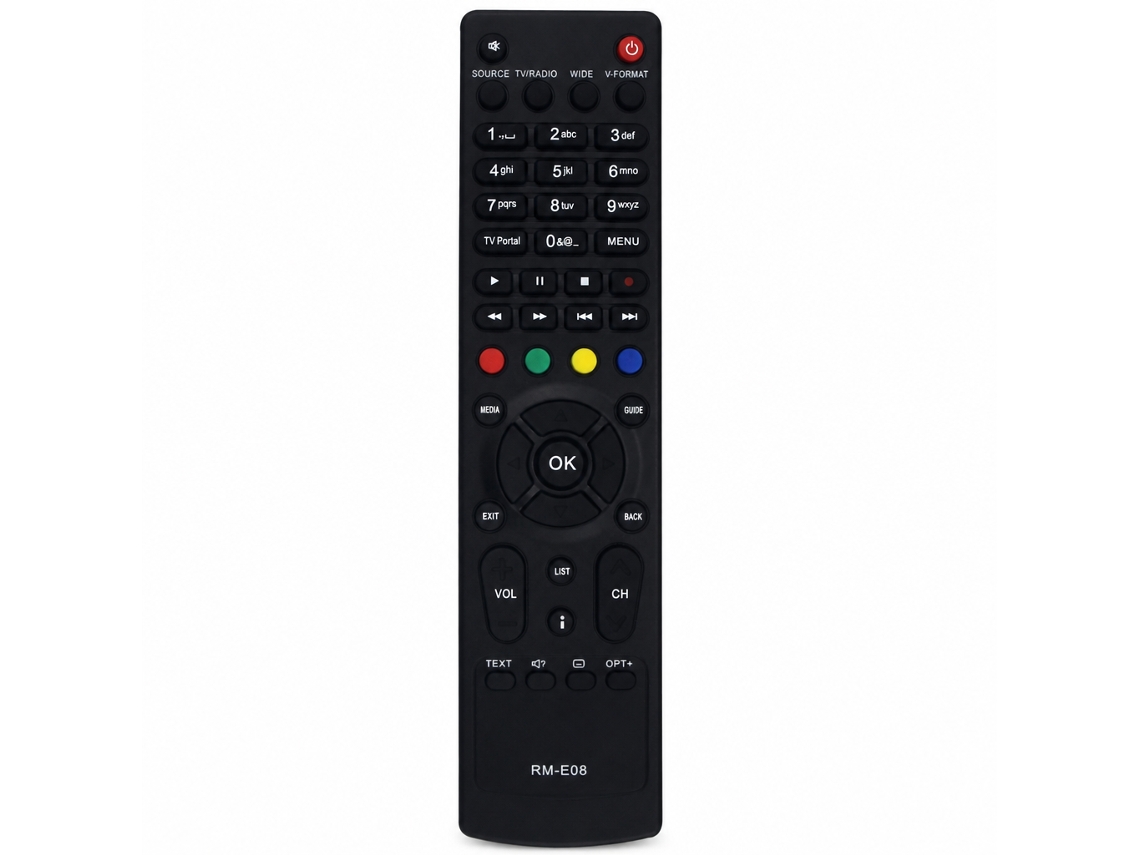 Comando À Distância Para Tv Compatível Com Humax Vahd-3100s, Modelo Rm-e08_zhd
