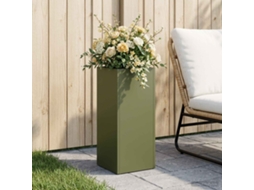 Vidaxl Vaso De Jardim Verde-azeitona 20 X 20 X 40 Cm