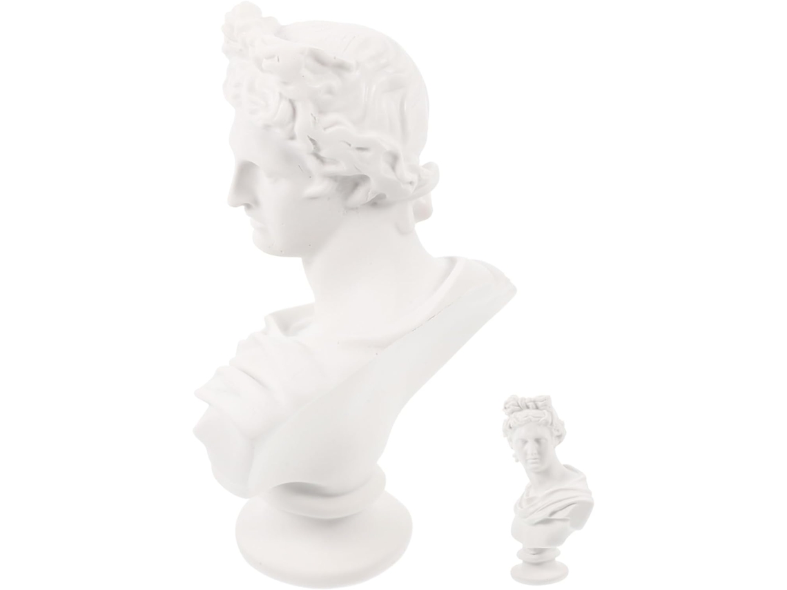 Decorativa Grega Em Resina, Busto Para Escritório, Miniatura, Escultura Pequena Para Decoração De Mesa. Gokoco