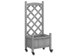 Planter, Planters Vidaxl Cinzeto Madeira (40 X 30 X 97.5 Cm)