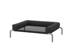Cama Elevada Refrigerada Cães 90x65x30cm, Portátil Uso Interno E Externo, Preta