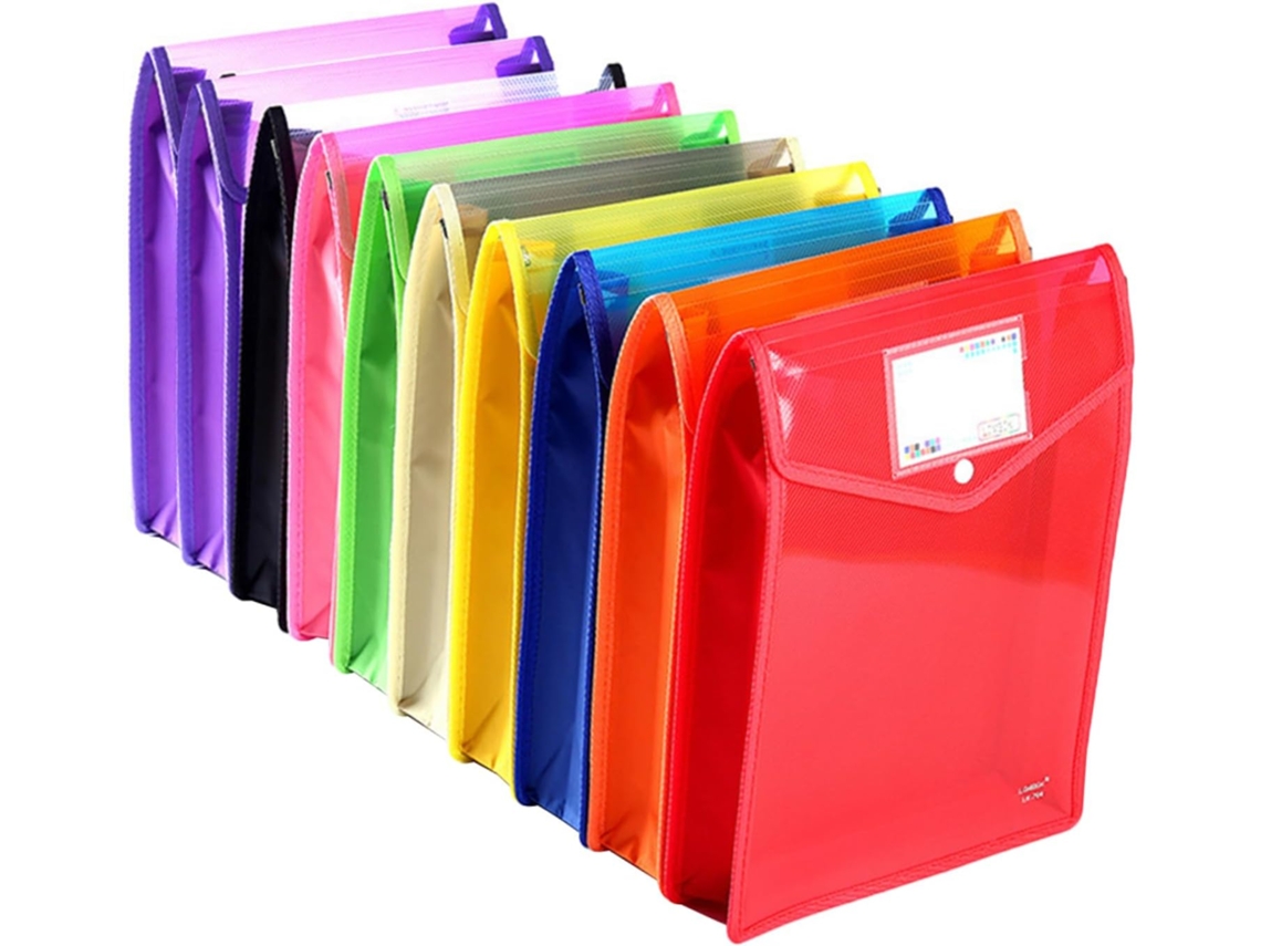 Pastas Organizadoras Hemobllo A4, 10 Unidades Classificadas, Bolsa para Documentos com Data de Impressão, Pasta Portátil