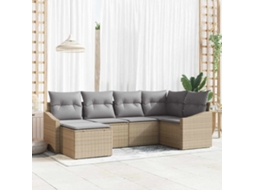 Vidaxl Conjunto De Jantar Para Jardim 6 Unid. Bege E Cinza Claro